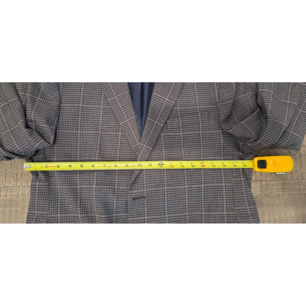 Tommy Hilfiger Mens Grey Brown Check Modern Fit Sport Coat 42 Reg Blazer - Picture 6 of 9